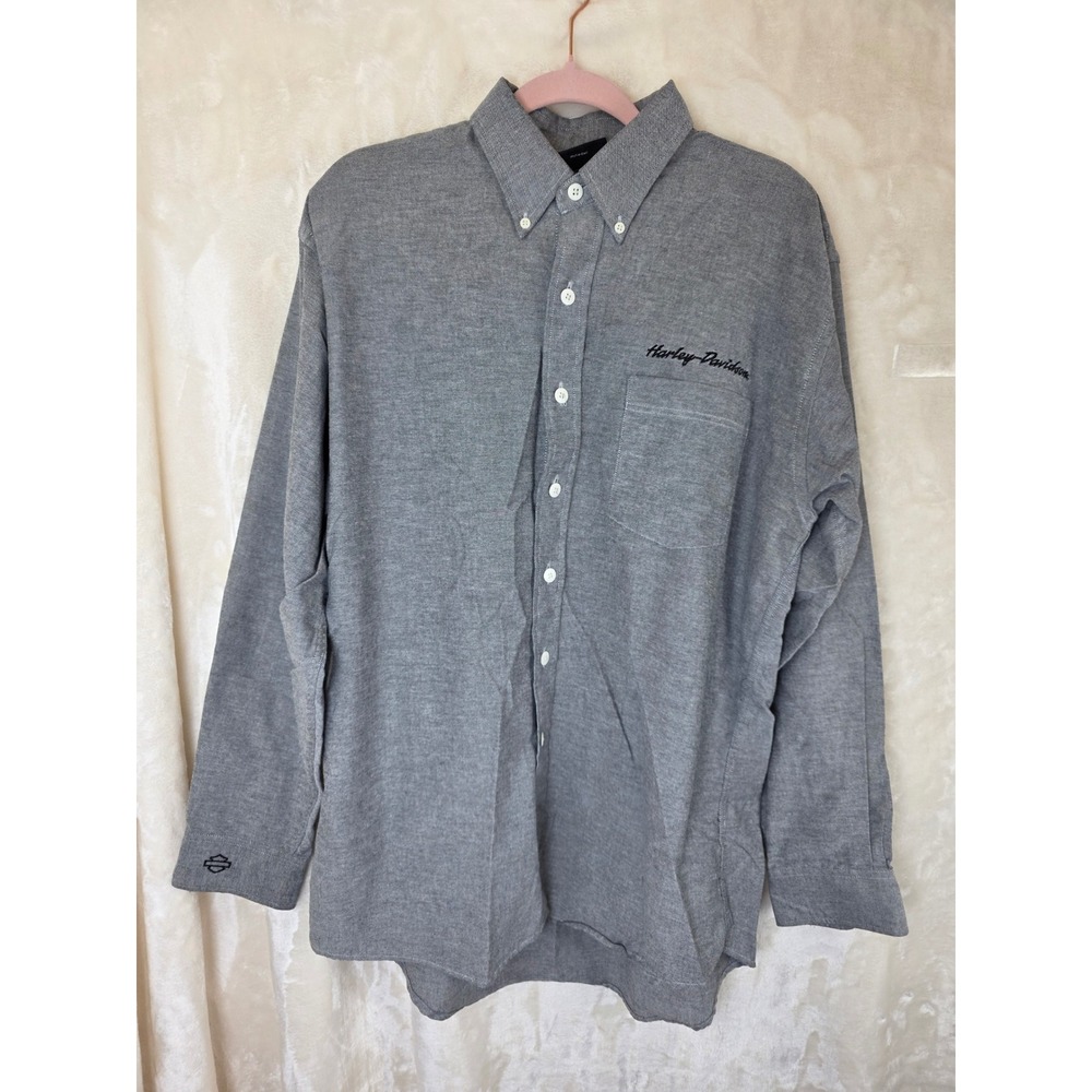 Harley-Davidson Gray Button-Down Casual Shirt